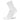 Side (outer) view of white and grey UltraLight crew socks by Balega