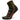 A green quarter-cut athletic sock with moisture-wicking properties, designed for activities like running and hiking.